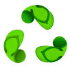 ilustra_chinelhos-símbolo-de-reciclagem
